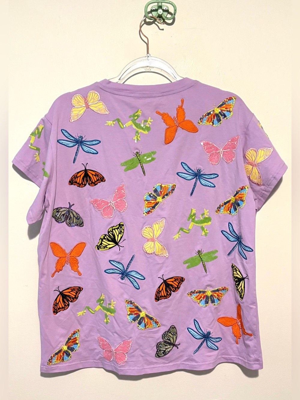 New Queen of Sparkles lavender butterfly dragonfly t shirt - Picture 2 of 4